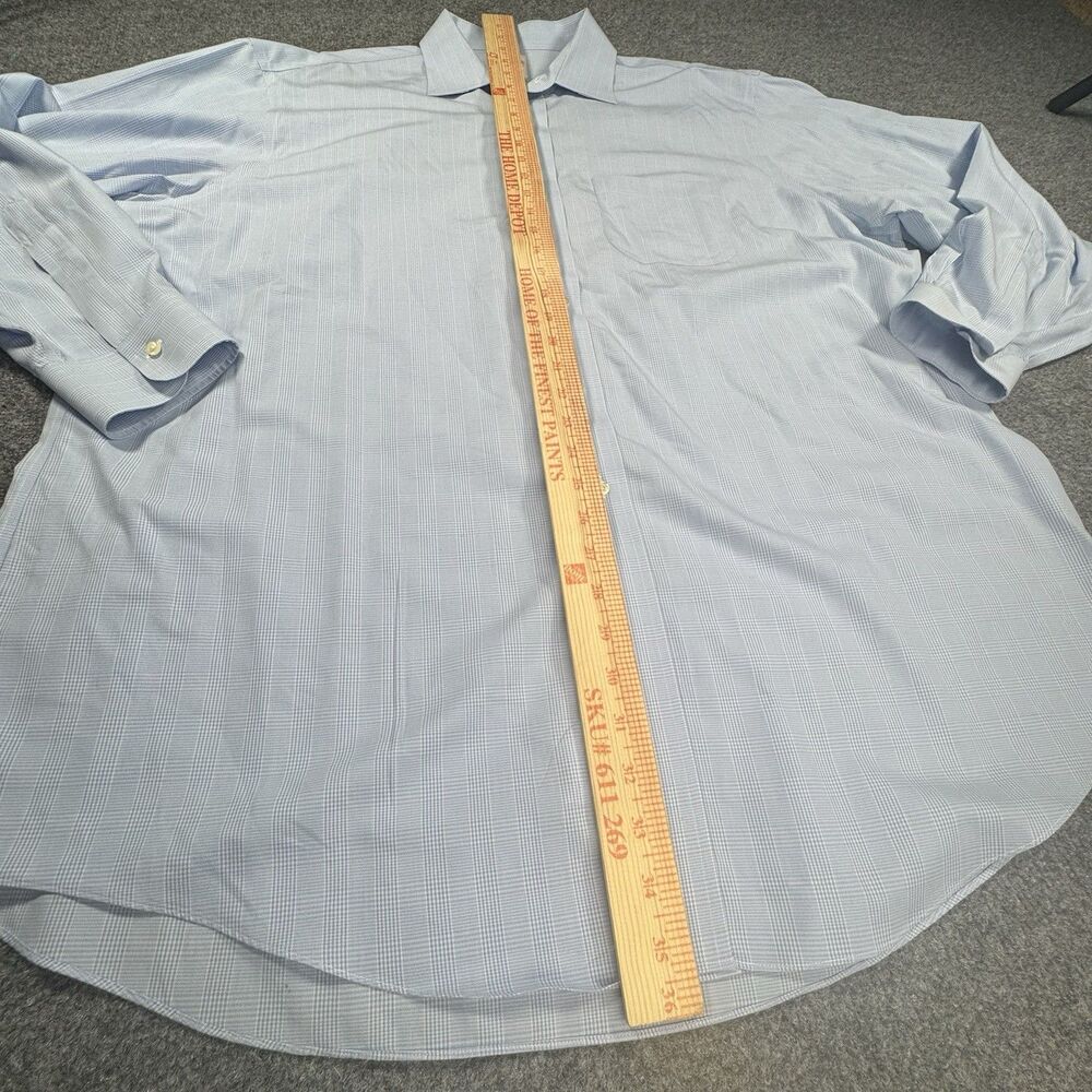 Brooks Brothers Dress Shirt Blue Patterned Supima Cotton 18 35 Madison Fit - Picture 9 of 9